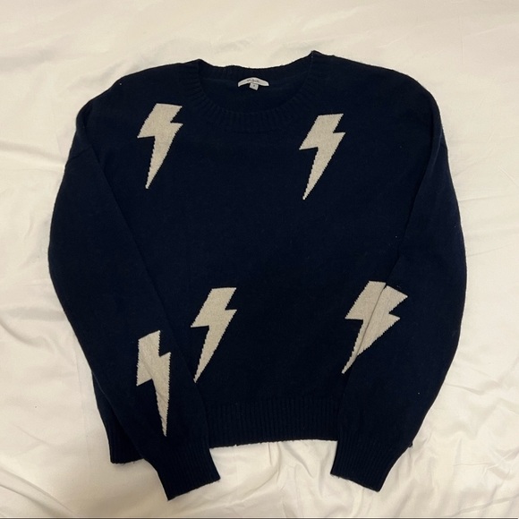 Rails navy and white lightning bolt sweater - Picture 1 of 2